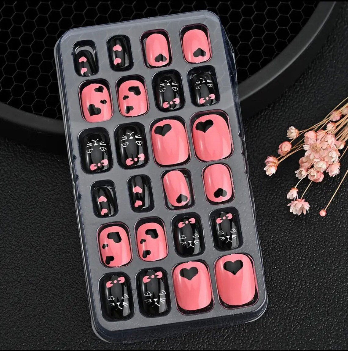 120-pack - False nails for children - Acrylic nails Multicolor