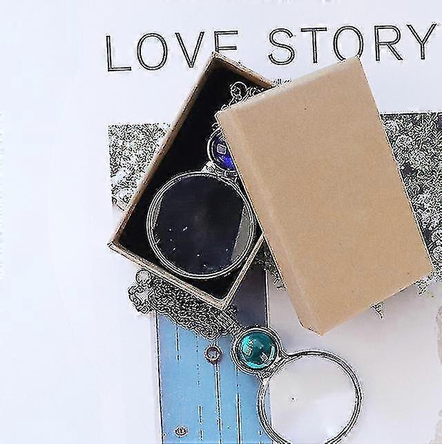 Magnifying Glass Necklace for Reading, Elderly Gift, Book Accessory green