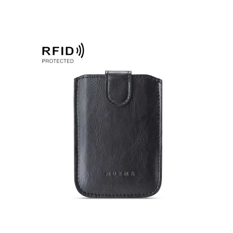 Self-adhesive RFID Card Holder for Mobile Phone - MUXMA Black