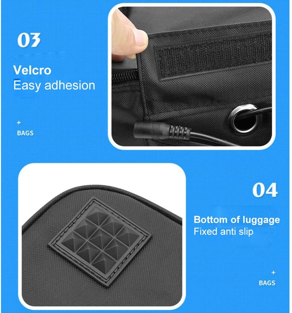 12V cooler bag for car, electric picnic bag lunch bag cooler bag foldable cooler bag for carrying picnic food - 29cmx21cmx11cm