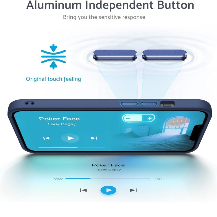 Compatible with iPhone 13 - MagSafe Case Shockproof Silicone Matte Blue