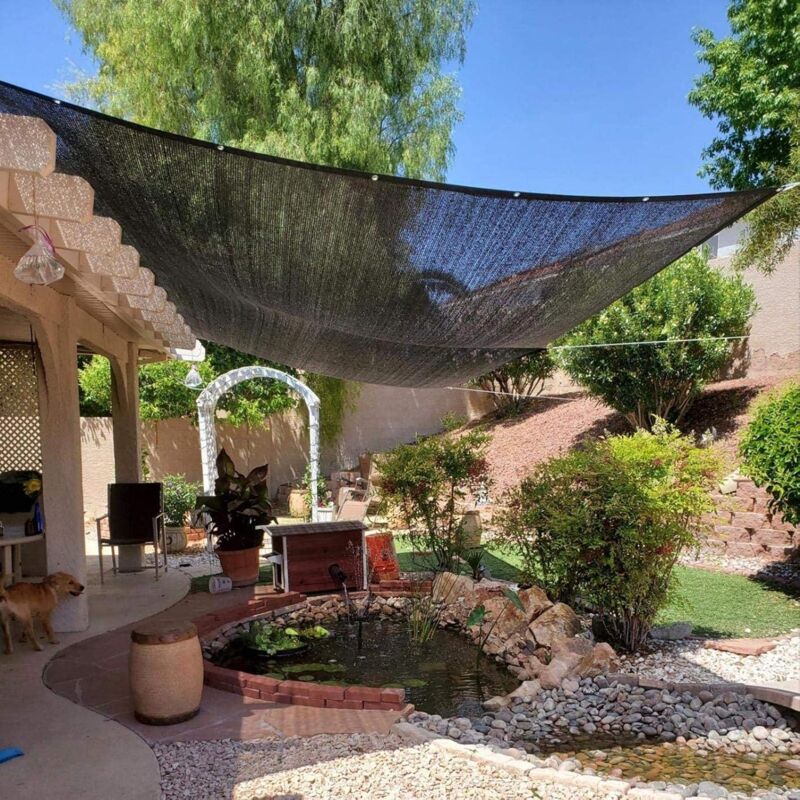 Sunshade Net 8 Brackets 85% Reinforced Thick Sun Sail, Windproof Net for Greenhouse with Eyelets, for Plant Protection/Greenhouse/Garden/Pergola (3x