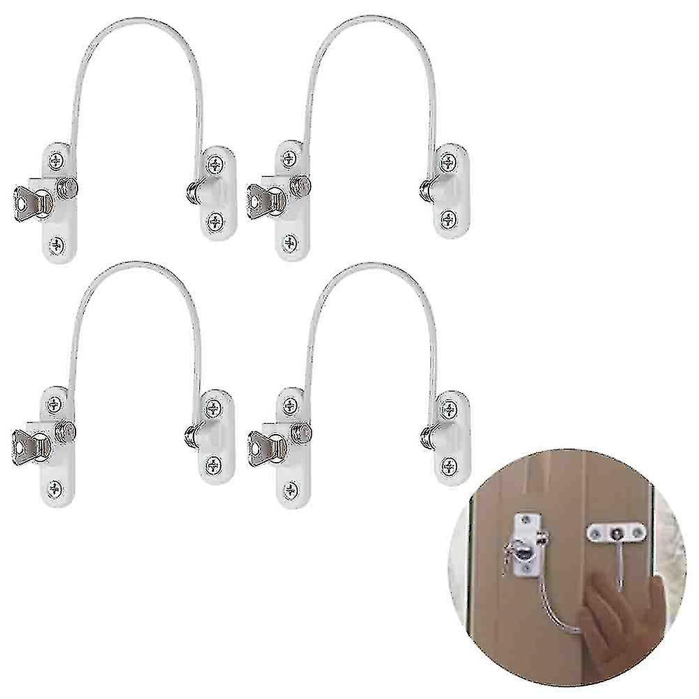 Window Locks Childproof 4 pcs Black-Compatible Window Limiters for Safety