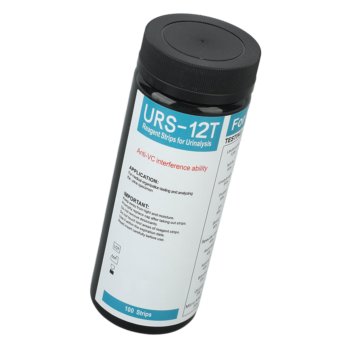 100pcs Urine Test Strips Rapid Diagnostic Urine Test Strips Portable 12-Parameter Glucose Test Strips for Home, Hospital and Laboratory Use 0.1