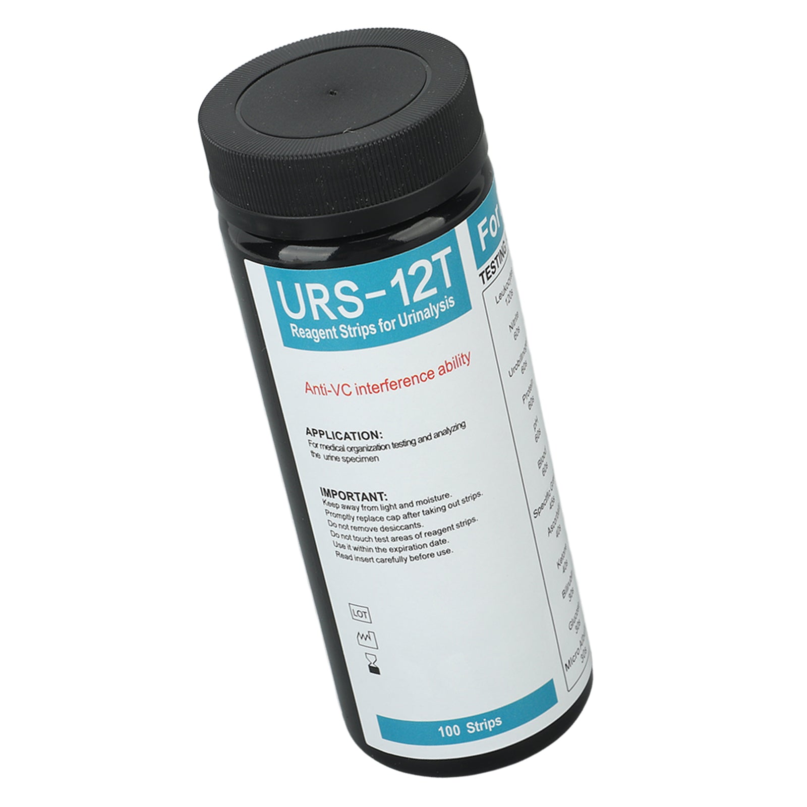 100pcs Urine Test Strips Rapid Diagnostic Urine Test Strips Portable 12-Parameter Glucose Test Strips for Home, Hospital and Laboratory Use 0.1