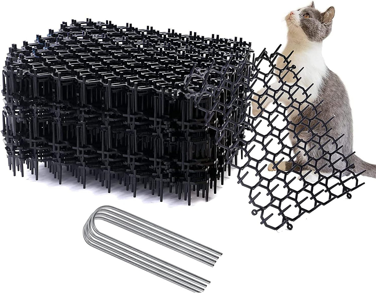 12 pcs 15 cm x 20 cm Spike Mat, Cat Scare with Spikes, Dog Mat, Plastic Net for Animals