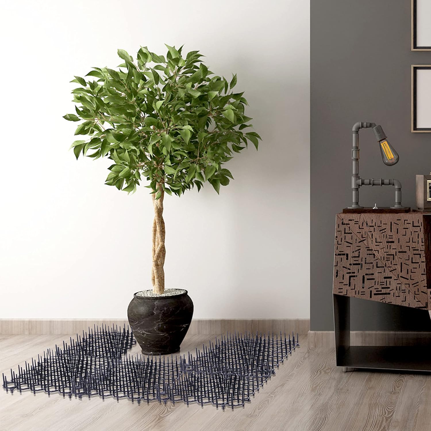 12 pcs 15 cm x 20 cm Spike Mat, Cat Scare with Spikes, Dog Mat, Plastic Net for Animals