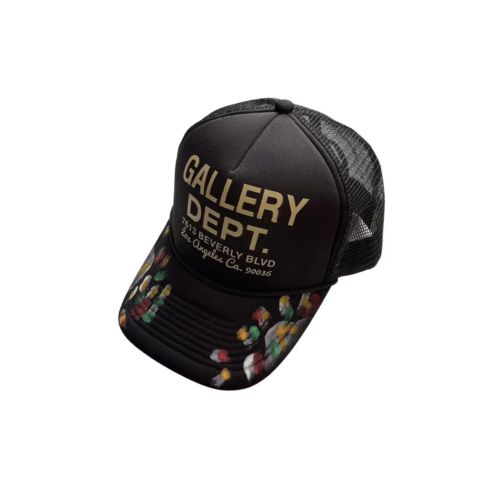 GALLERY DEPT Baseball Cap Black with Graffiti Letter Print