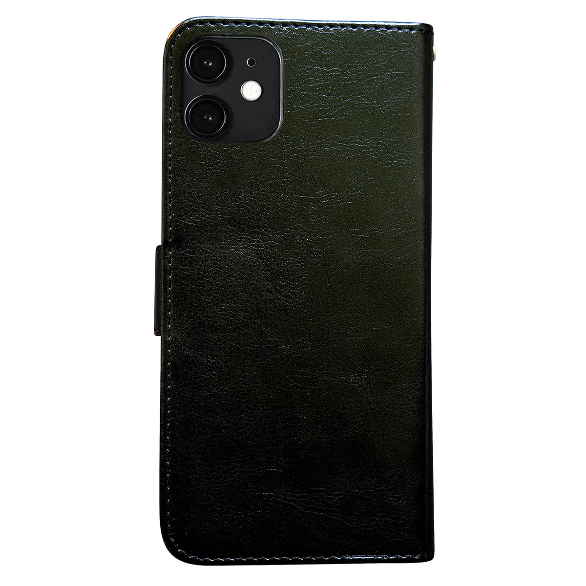 iPhone 12 Leather Case Protection Black Compatible with iPhone 12