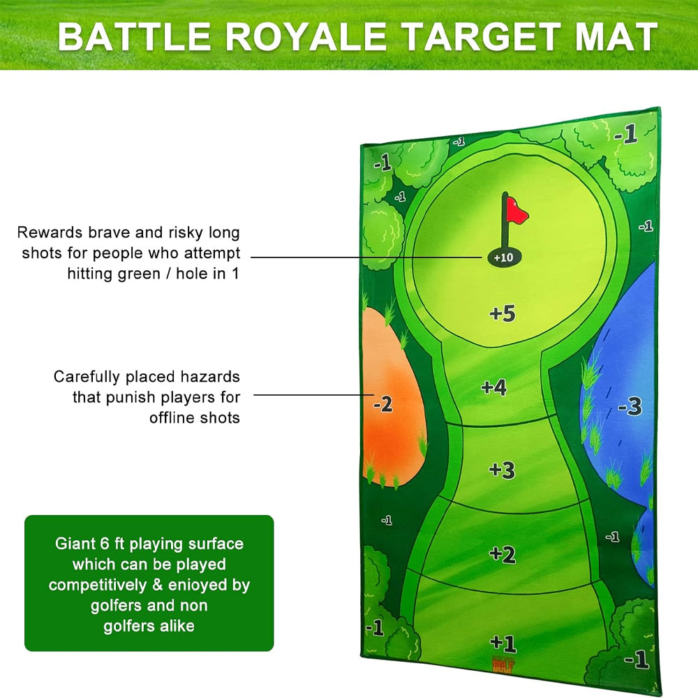 Casual Golf Game Set, 0.8x1.5M Golf Hitting Mat