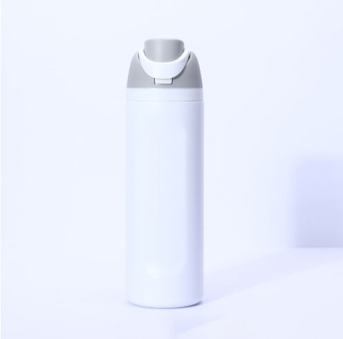 Insulated Stainless Steel Water Bottle with Straw,White & 24 oz, BPA-Free, for Travel, Sports, Outdoors