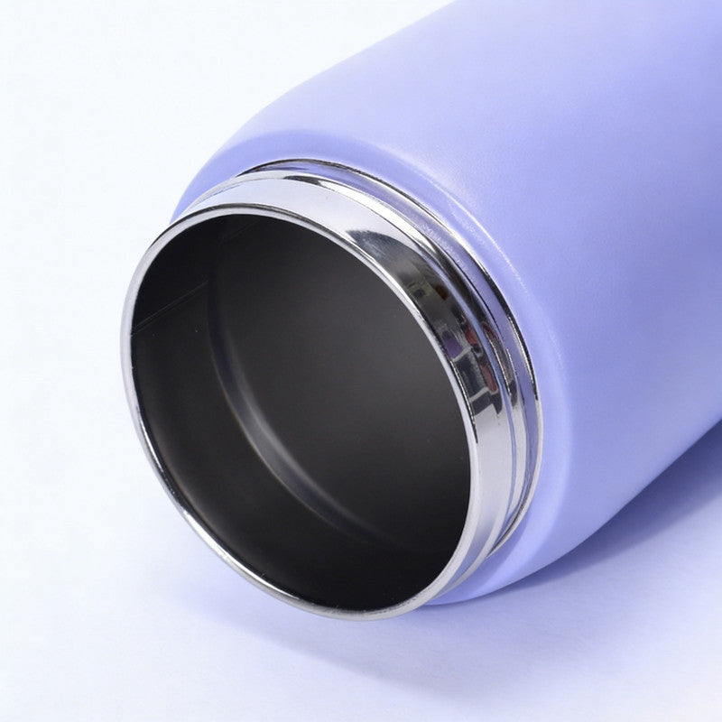 Insulated Stainless Steel Water Bottle with Straw,Purple color blocking & 24 oz, BPA-Free, for Travel, Sports, Outdoors