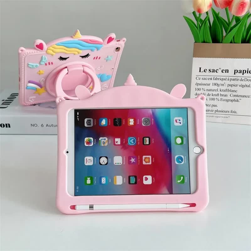 Compatible with Samsung Galaxy Tab S6 Tab A7 Lite A8 A9 Plus 11 inch Kids Unicorn Silicone Protective Case Samsung