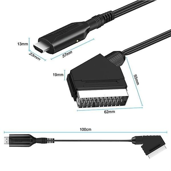 Scart to HDMI Converter All-in-One Adapter 1080P