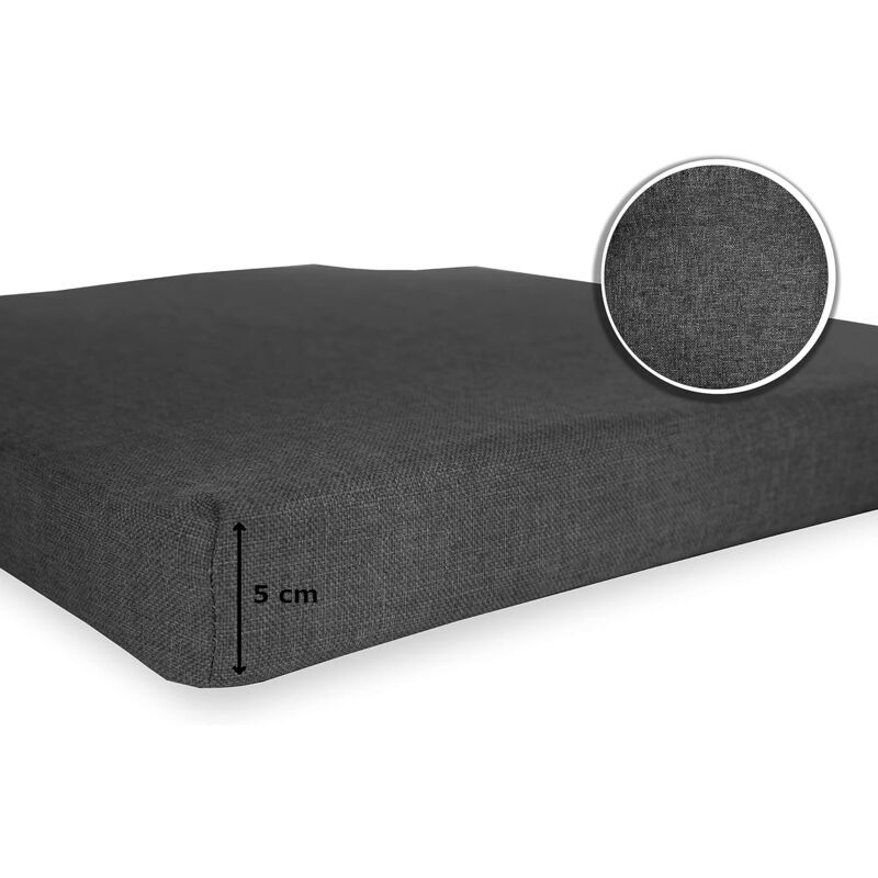 Trapezoidal Chair Cushions Set of 4 Comfortable Seat with Inner and Outer Velcro Dimensions 42cm Back 35cm Front