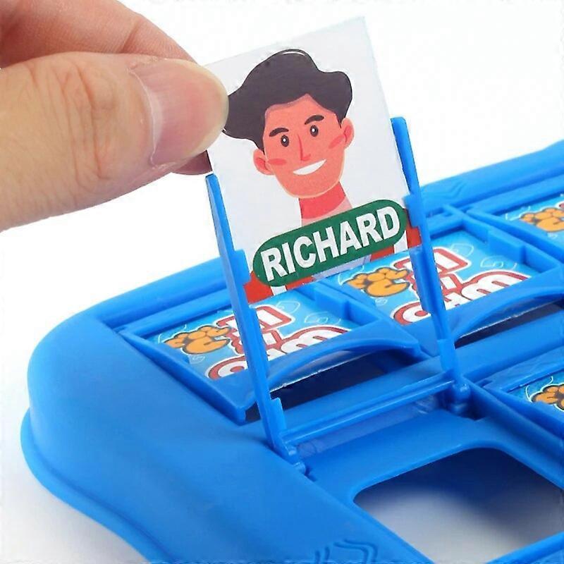 Who's There? Board Game Fun Party Family Memory Logical Thinking Antistress Interactive Guessing Classic Game Toy for Kids Character_tfrf Character