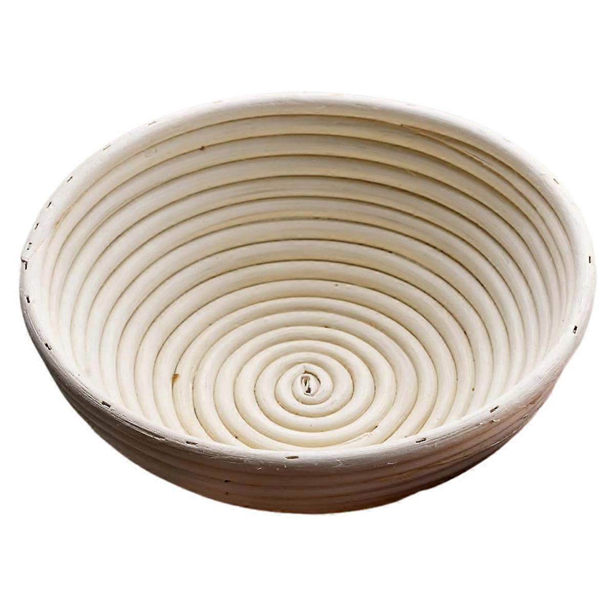 Round Handmade Rattan Bread Proofing Basket 23x8cm Compatible with Artisan Baking