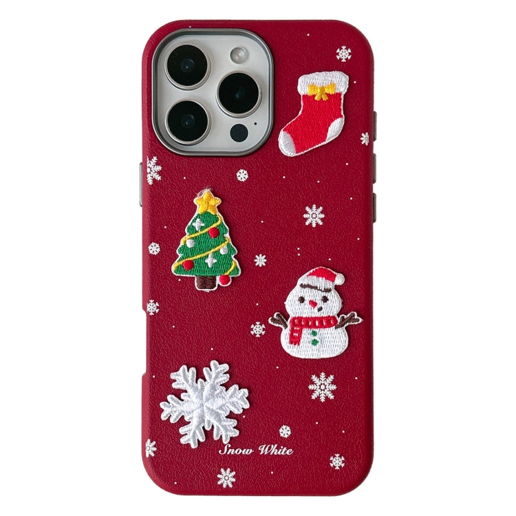 iPhone 16 Pro Max Case 3D Christmas Frosted PC Hybrid TPU Cover Compatible with Apple
