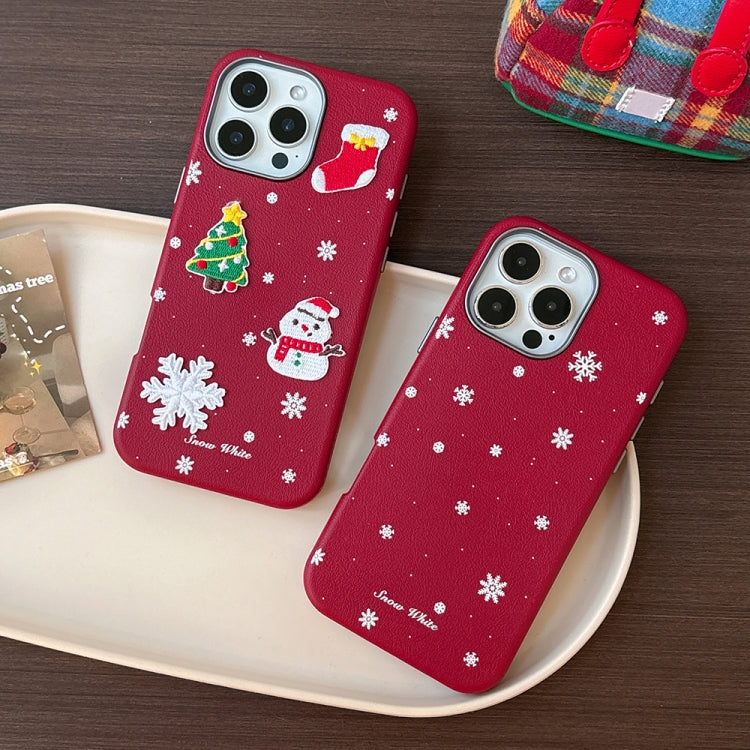 iPhone 16 Pro Max Case 3D Christmas Frosted PC Hybrid TPU Cover Compatible with Apple