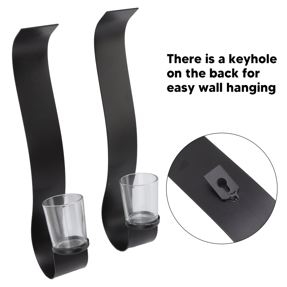 Decorative Wall Sconce, Modern Art Wall Light Fixtures with Clear Glass for Elegant Decor, Durable and Stable Support (2 Pcs)