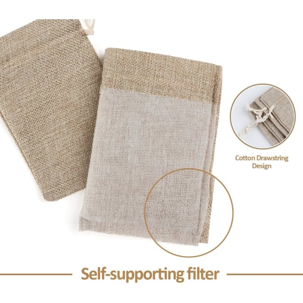 30pcs Drawstring Linen Bags, Linen Packaging Bags, Yellow Jute Gift Bags Jewelry Bags 10*15CM-tfrf