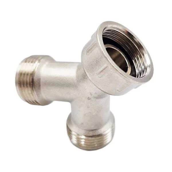 Brass Y-connector for washing machine, 3/4 splitter, 2-way hose connection 3/4 (FMY)