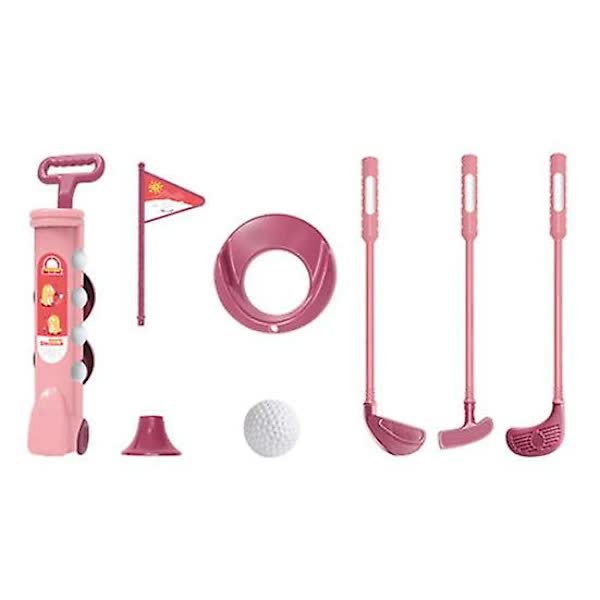 Kids Golf Toys Play Set with Club 4 Balls Flag Putter Indoor Outdoor Sports Toy for Parent-Child Interaction