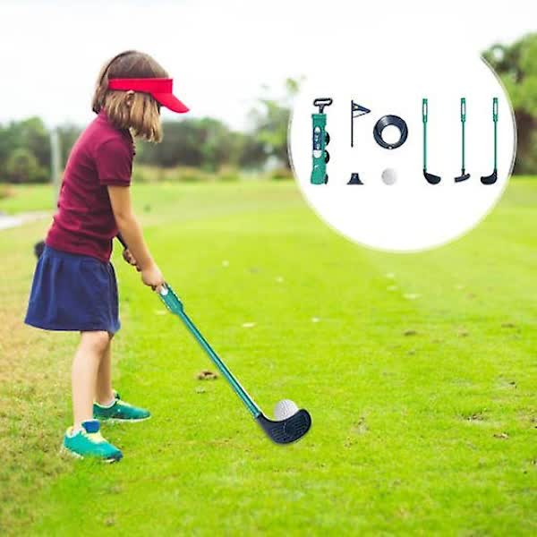 Kids Golf Toys Play Set with Club 4 Balls Flag Putter Indoor Outdoor Sports Toy for Parent-Child Interaction