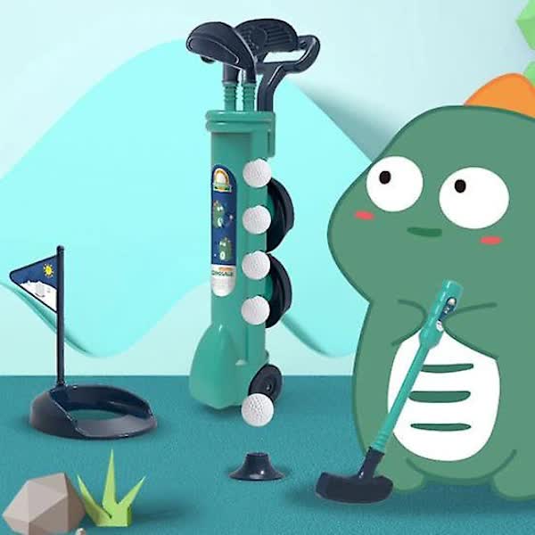 Kids Golf Toys Play Set with Club 4 Balls Flag Putter Indoor Outdoor Sports Toy for Parent-Child Interaction