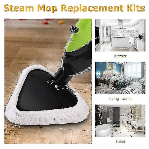 Compatible with H2O X5 Microfiber Steam Mop Pads 6-Pack Washable Replacement