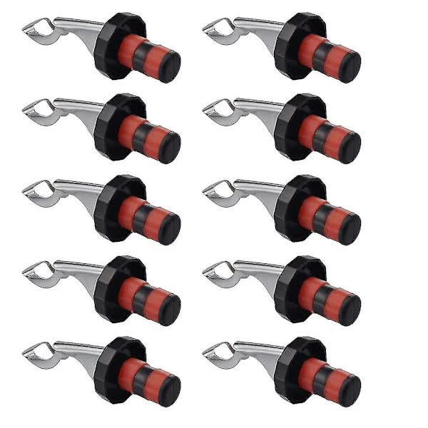 Wine Cork Stoppers 10 Pack Reusable Airtight Leakproof Seal for Beverage Bottles Manual Expanding Design