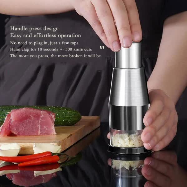 Garlic Press Handheld Food Chopper and Dicer