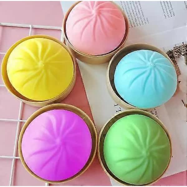 3pcs Dumpling Squeeze Stress Balls, Sensory Toys, Party Favors Handballs