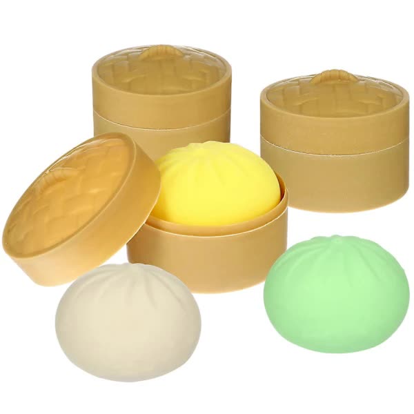 3pcs Dumpling Squeeze Stress Balls, Sensory Toys, Party Favors Handballs