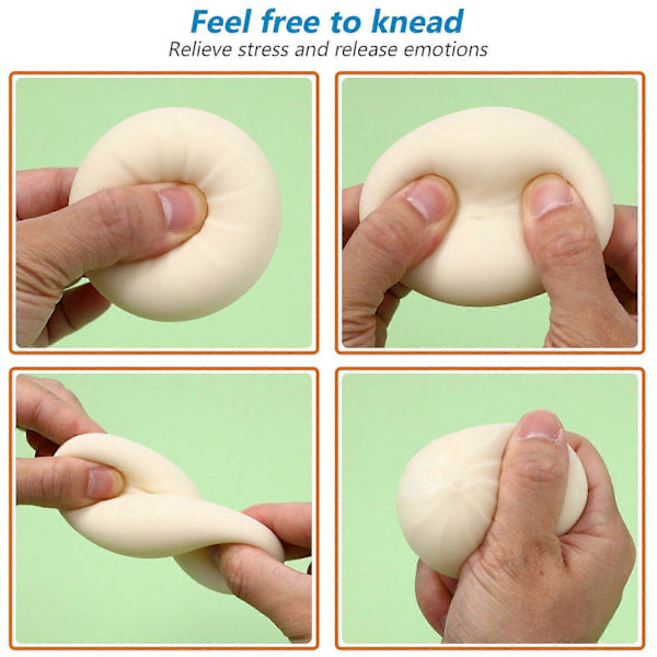3pcs Dumpling Squeeze Stress Balls, Sensory Toys, Party Favors Handballs
