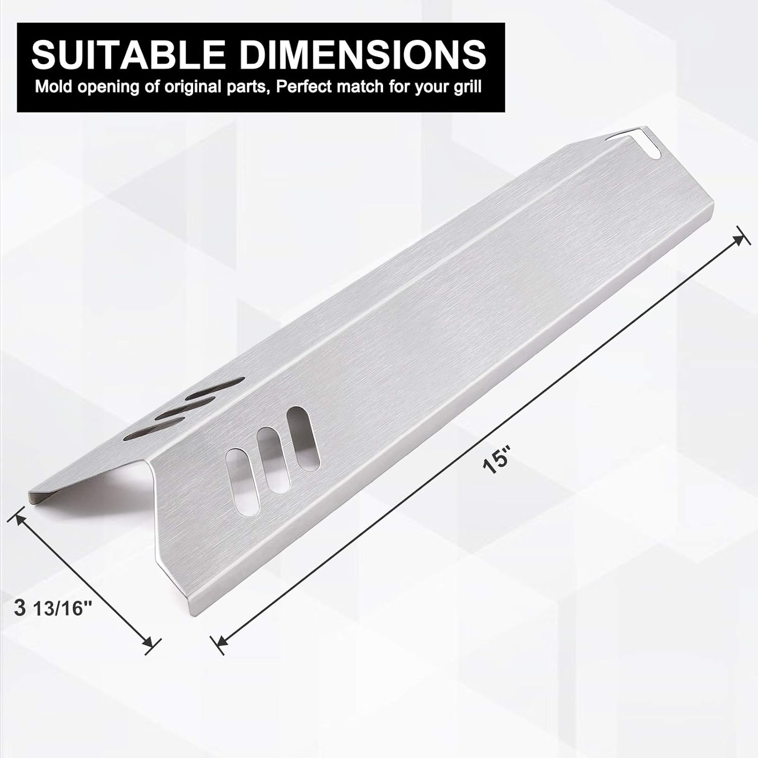 Heat Tents for Dynaglo Dyna-Glo DGF493BNP, Backyard Grill BY13-101-001-12 BY14-101-001-02, BHG BH13-101-099-01 BH15-101-099-02 GBC1562W Grills, 4-Pack Heat Plates Heat Shields