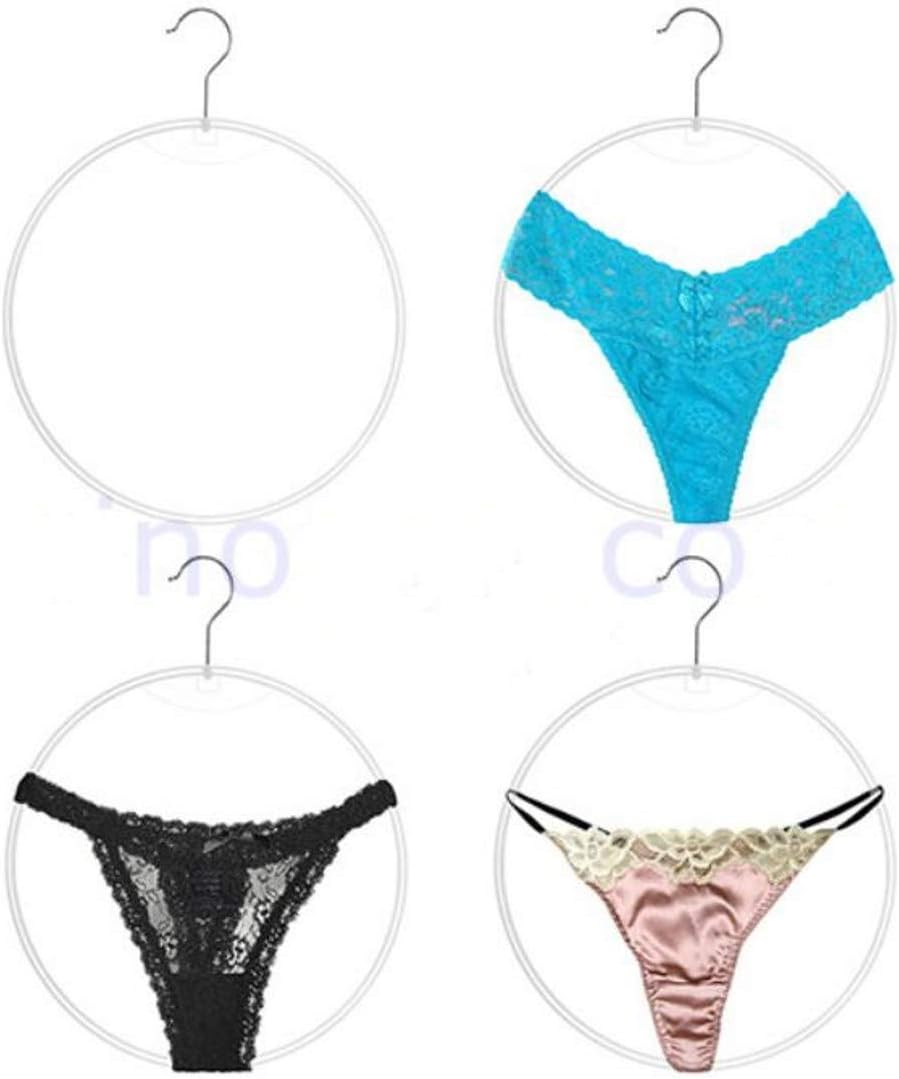 20PCS Thong Underwear Display Ring Hanger 12", Plastic Round Circle Loop Hook Bikini Swimwear Lingerie Brief Display Hoop Rack Holder