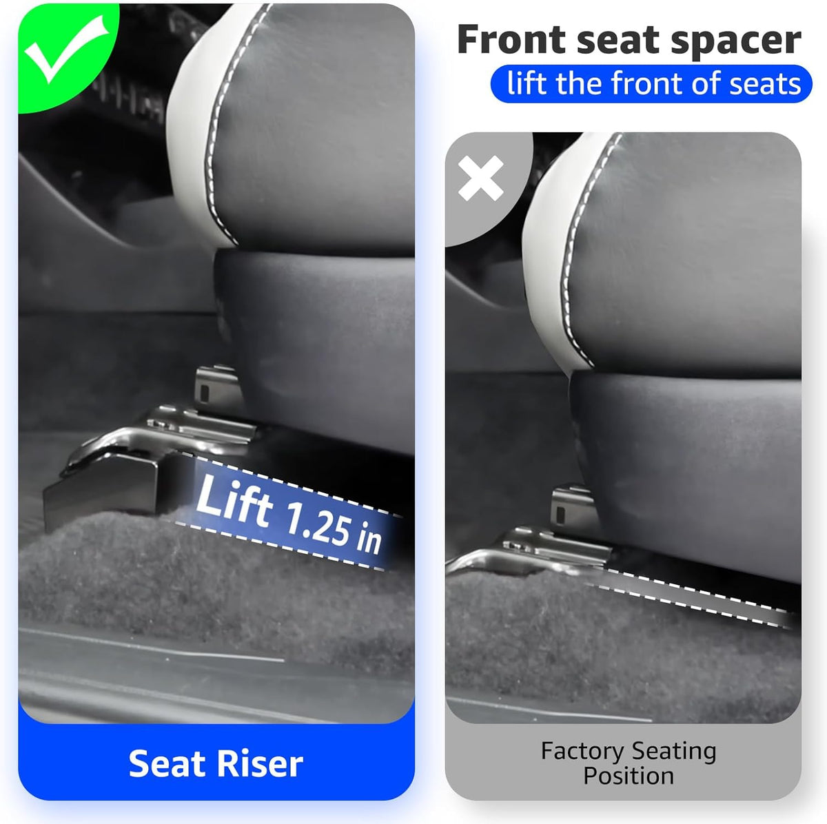 1.25" Front Seat Spacer for Toyota Tacoma 4Runner FJ Lexus GX