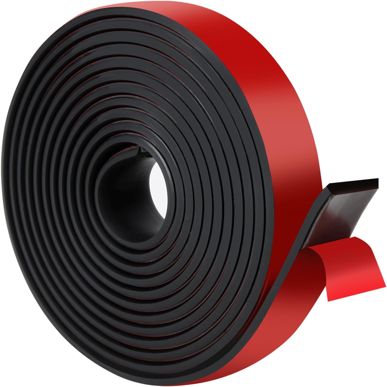 Adhesive Rubber Strips with Adhesive Backing Self Stick Neoprene Solid Rubber Sheets Rolls Strips for Gaskets Pads Seals Crafts Protection (1" Wide x 1/8" Thick x 10' Long)