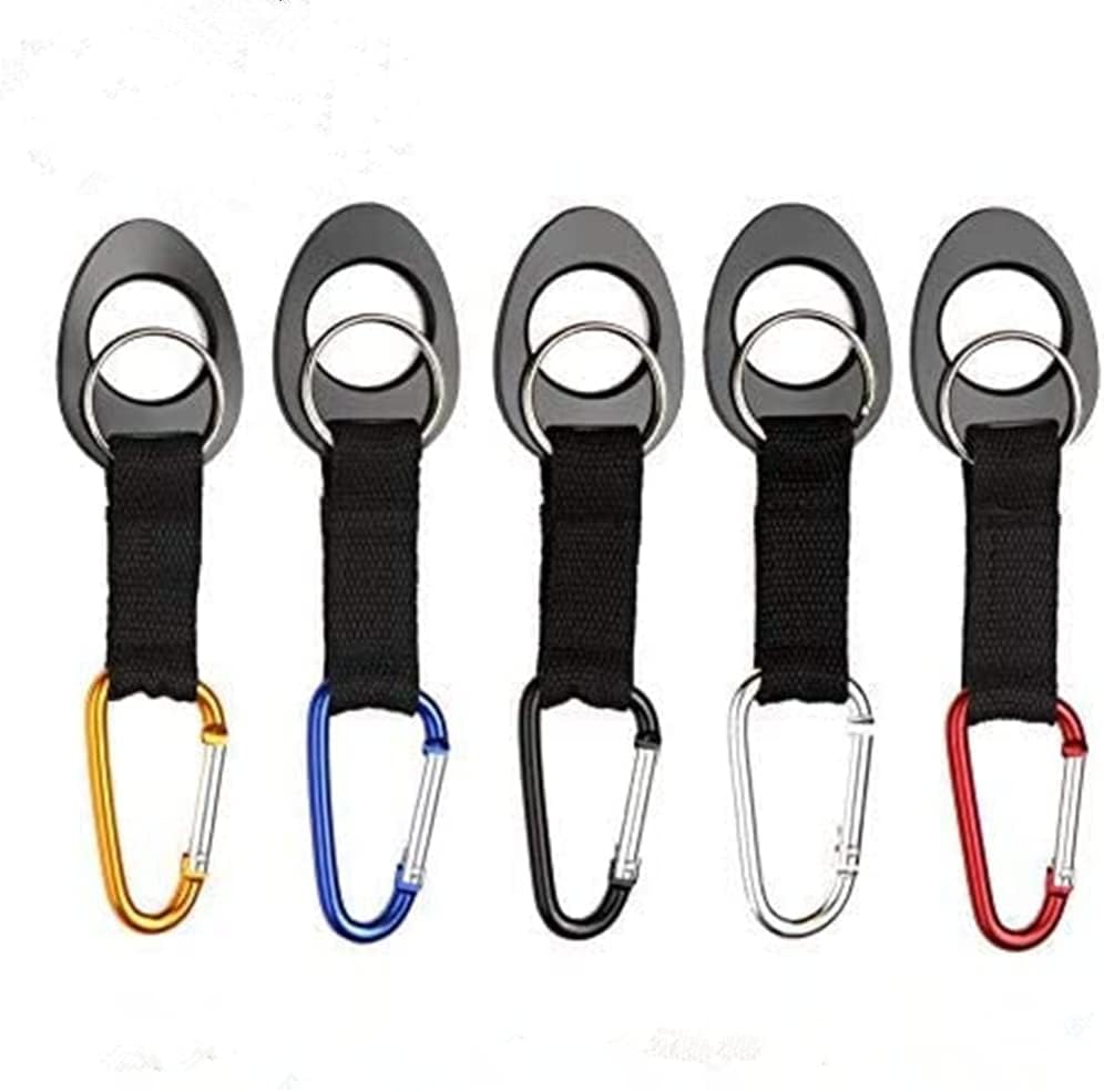 Durable Silicone Water Bottle Holder Hook Carrier with Carabiner Clip &amp; Key Ring, Fits Any 12oz, 17oz and 25oz Water Bottles for Outdoor Activities Camping Hiking Traveling or Daily Use