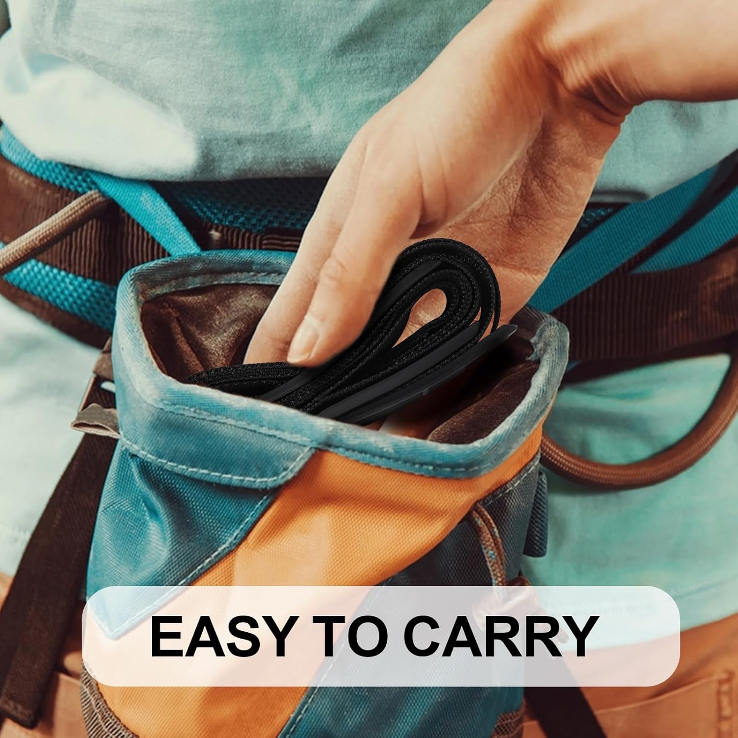 2-Step Hunting Climbing Aider with Anti-Skidding Steps, 43.5 Inch Portable Hunting Tree Climbing Rope Ladder for Outdoor Sports Rock Climbing Caving Mountaineering