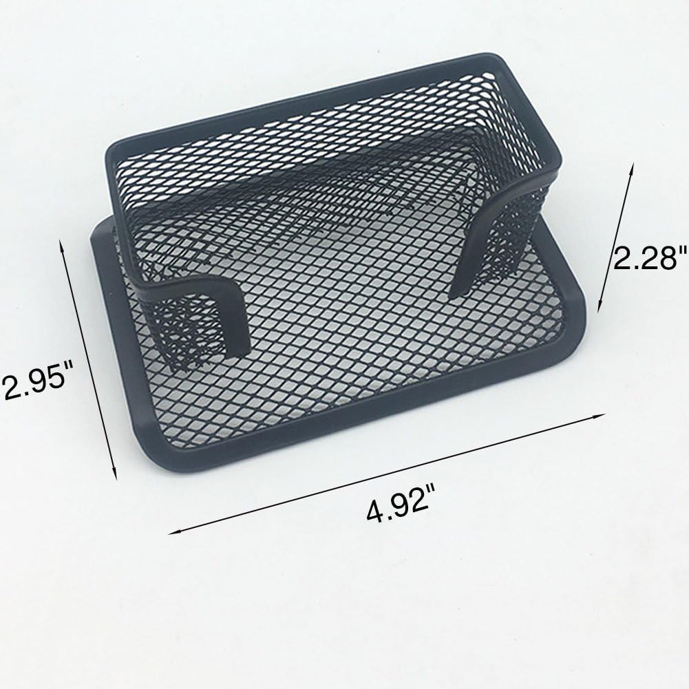4 Pcs Desktop Mesh Business Card Holder Memo Holder for School Office Desk