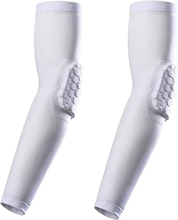 Elbow Pads, Basketball Shooter Sleeves, Collision Avoidance Hex Padded Elbow for Volleyball Football Baseball Cycling