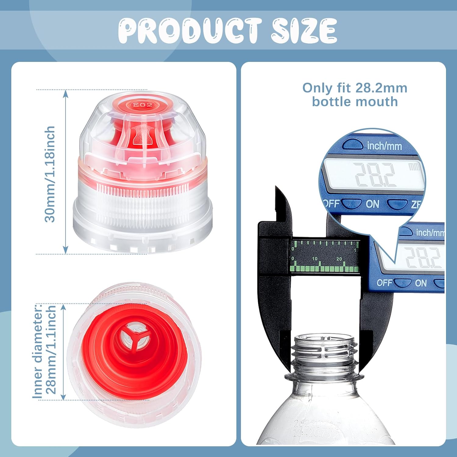 30 Pcs 28 mm Push Pull Replacement Caps Reusable Colorful Plastic Soda Twisted Water Bottle Lid Top Suitable for 28 mm Sport Bottle Cap