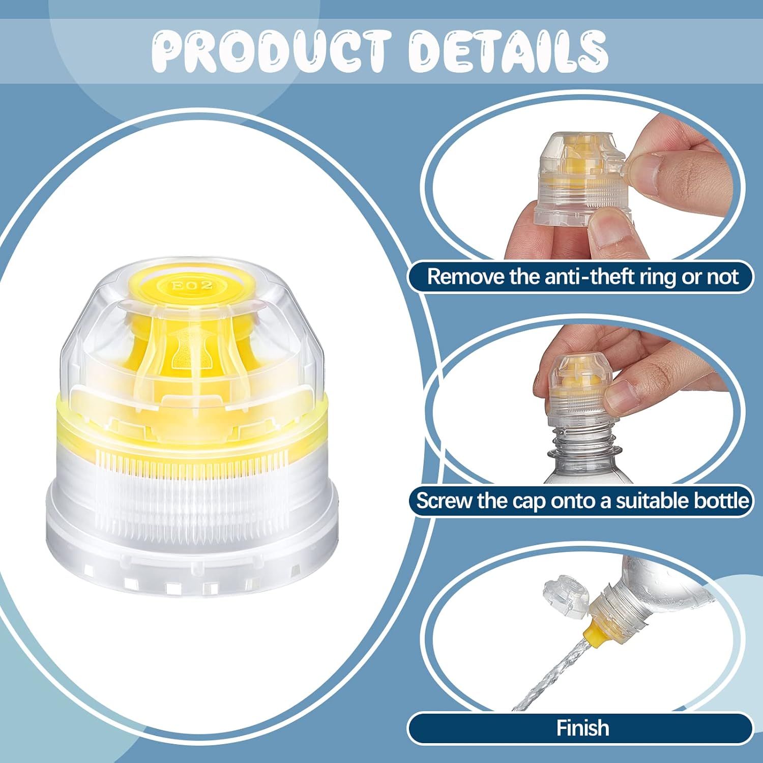 30 Pcs 28 mm Push Pull Replacement Caps Reusable Colorful Plastic Soda Twisted Water Bottle Lid Top Suitable for 28 mm Sport Bottle Cap