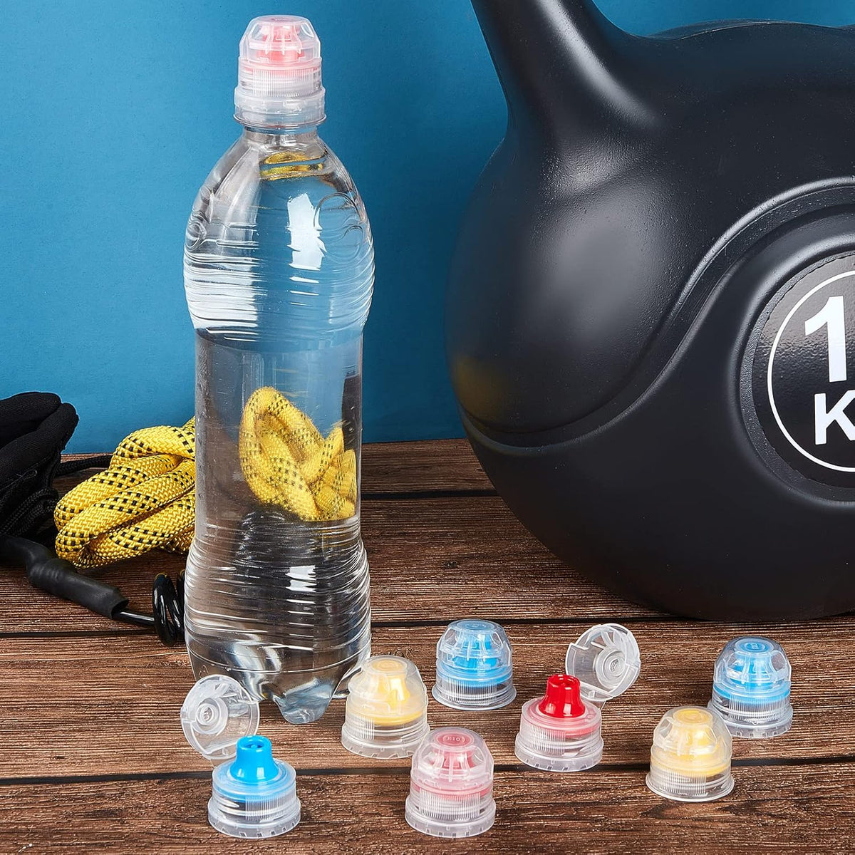 30 Pcs 28 mm Push Pull Replacement Caps Reusable Colorful Plastic Soda Twisted Water Bottle Lid Top Suitable for 28 mm Sport Bottle Cap