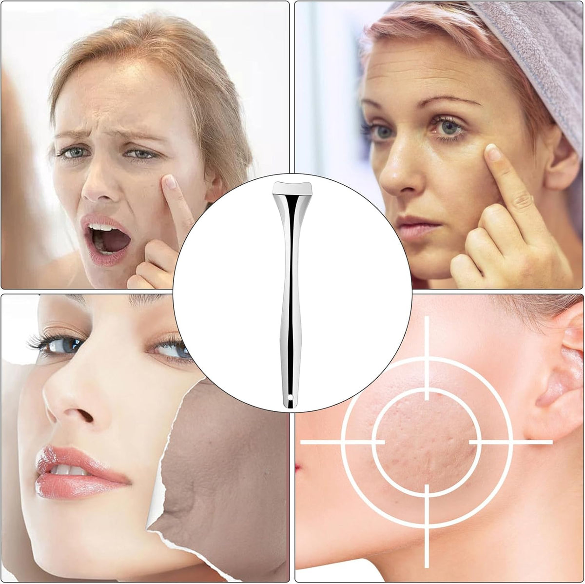 Blackhead Remover Tools, Pore Spatula, Nose Pore Scraper Manual Blackhead Squeezing Tool, Face Spatula for Men and Women