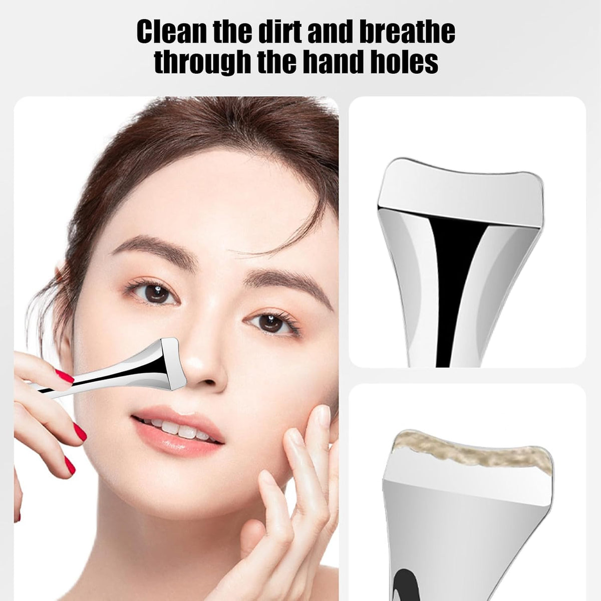 Blackhead Remover Tools, Pore Spatula, Nose Pore Scraper Manual Blackhead Squeezing Tool, Face Spatula for Men and Women