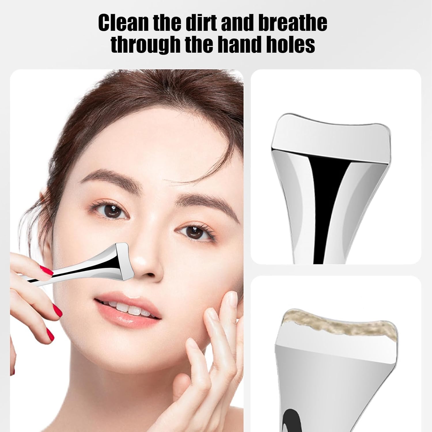 Blackhead Remover Tools, Pore Spatula, Nose Pore Scraper Manual Blackhead Squeezing Tool, Face Spatula for Men and Women