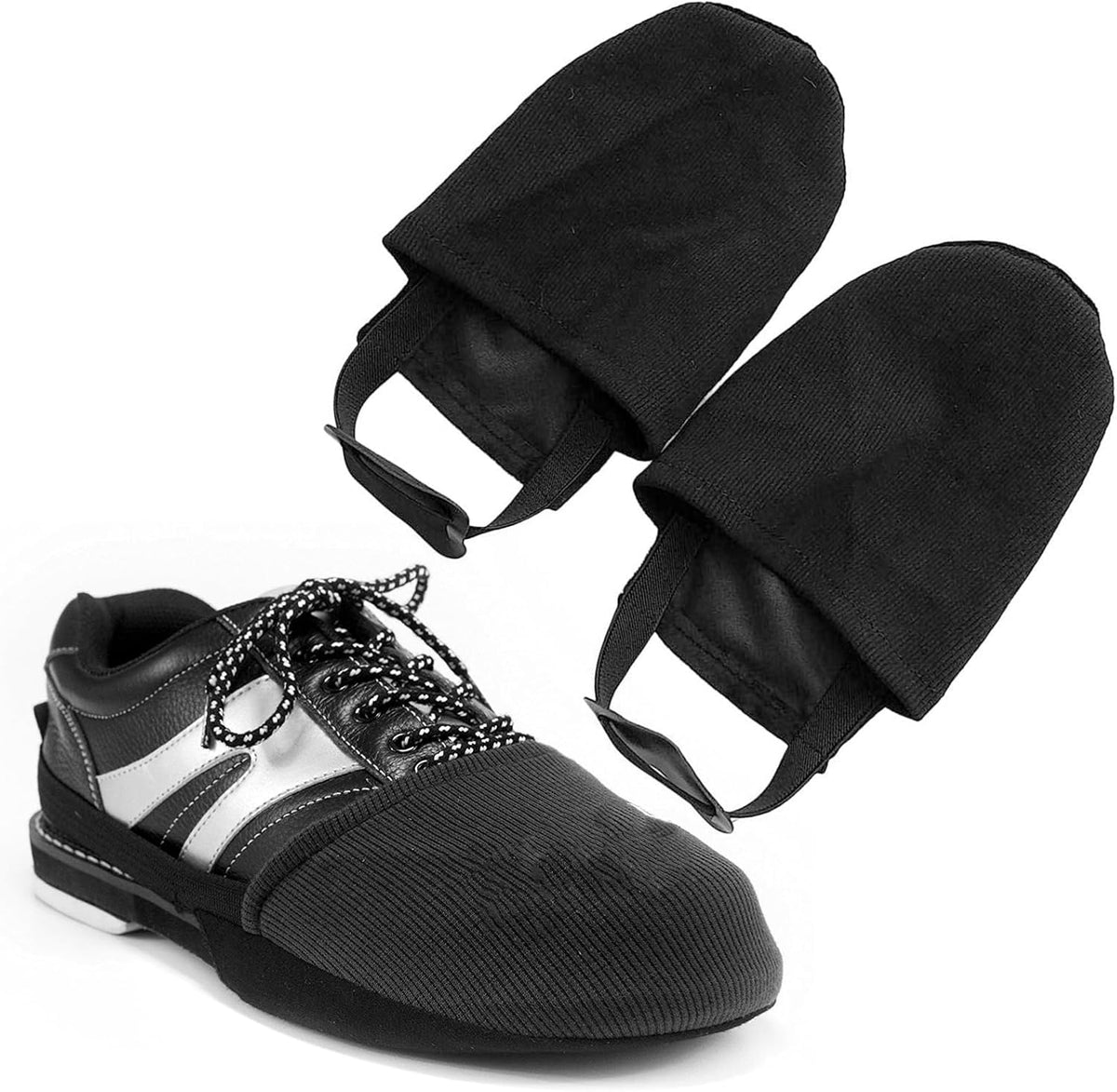 Bowling Shoe Covers, 1 Pair of Bowling Shoe Cover, Adjustable Sole Slide Covers with Elastic Band, One Size Fits Most Bowling Shoes, Men Women Sports & Dancing
